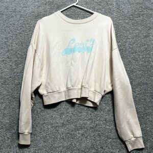 Levi’s Woman’s Light Pink Peach Semi Cropped Sweatshirt Size Large